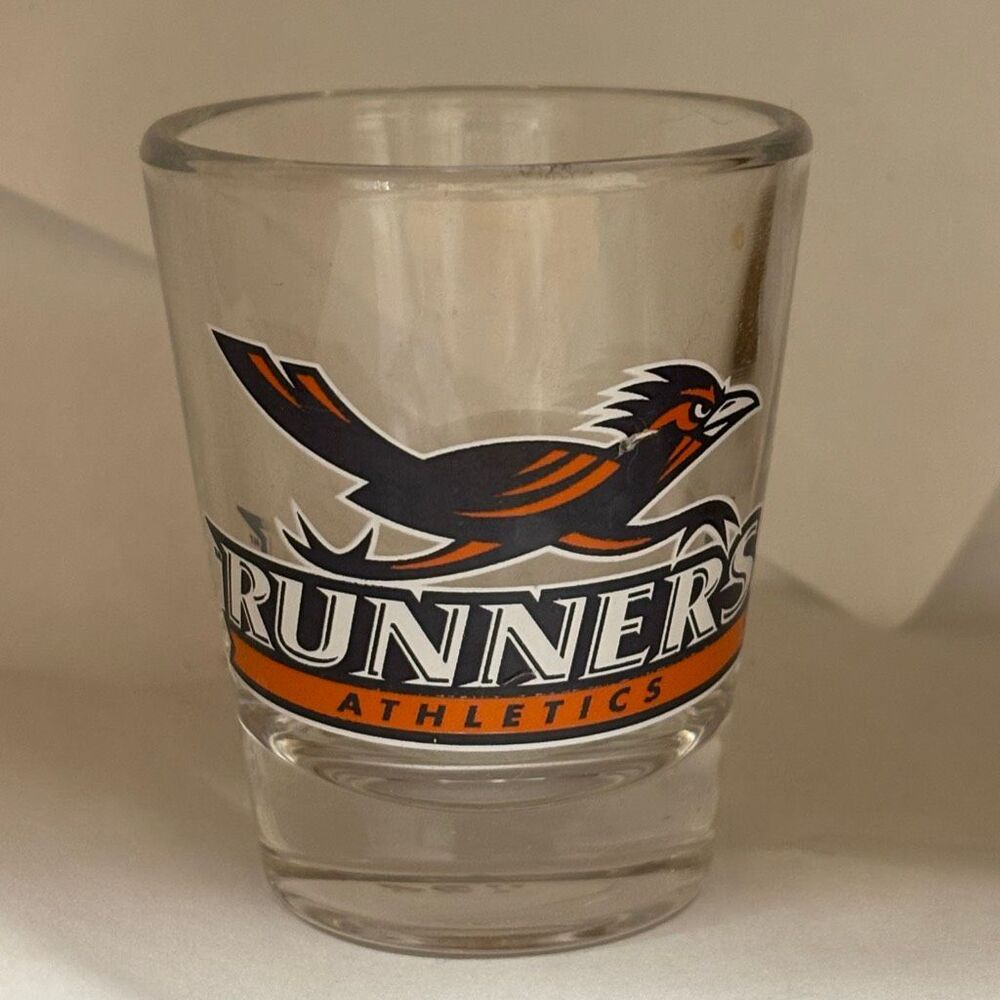 UTSA Roadrunners Shot Glass Vintage Logo University Texas San Antonio NCAA Bar